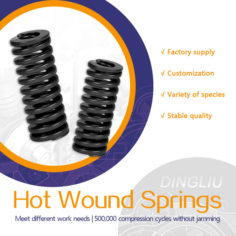 Hot Wound Springs,Large diameter heat-melt compression spring, resistant to high temperatures and corrosion,heavy-duty equipment buffer and shock absorber, industrial machinery/automotive parts direct sales from the manufacturer with custom support