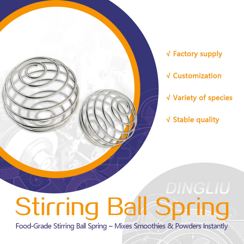 Food-Grade Stirring Ball Spring C Mixes Smoothies & Powders Instantly