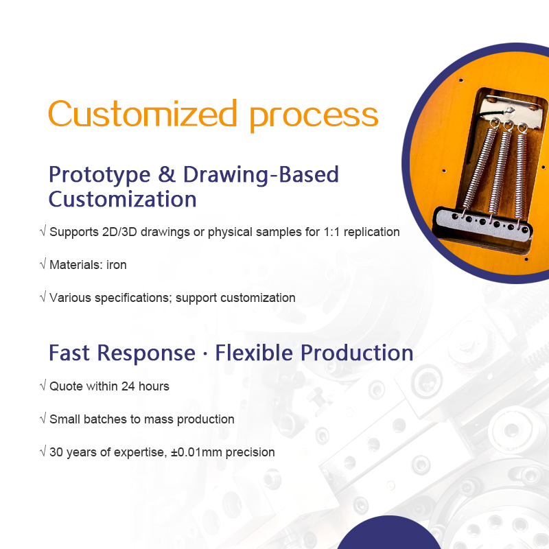 Tremolo bridge parts spring for electric guitar