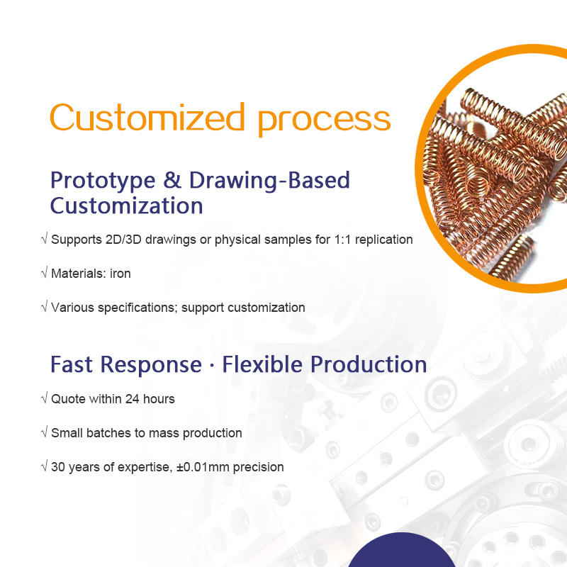 High quality custom brass compression springs, coil high pressure torsion springs, support non-standard customization