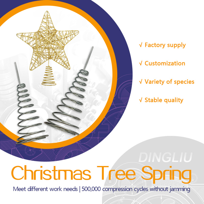Christmas tree top spring tower spring craft, Christmas party decoration, suitable for home, hotel Christmas tree decoration