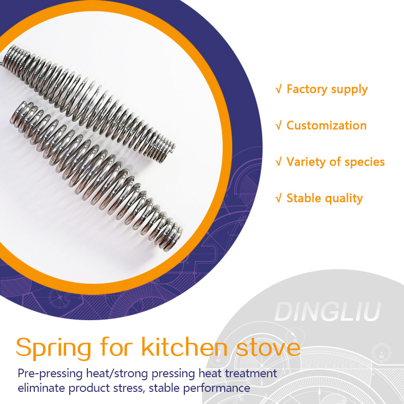 Heavy-duty stainless steel spring stove handle cold touch cylinder style new design kitchen appliance accessories.