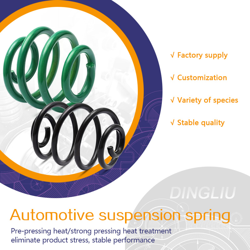 Adjustable shock absorber coil spring for automotive suspension
