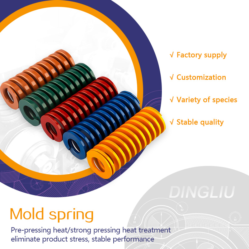 Mold spring 65MN rectangular high-strength hardware flat wire compression spring grinding tool compression spring