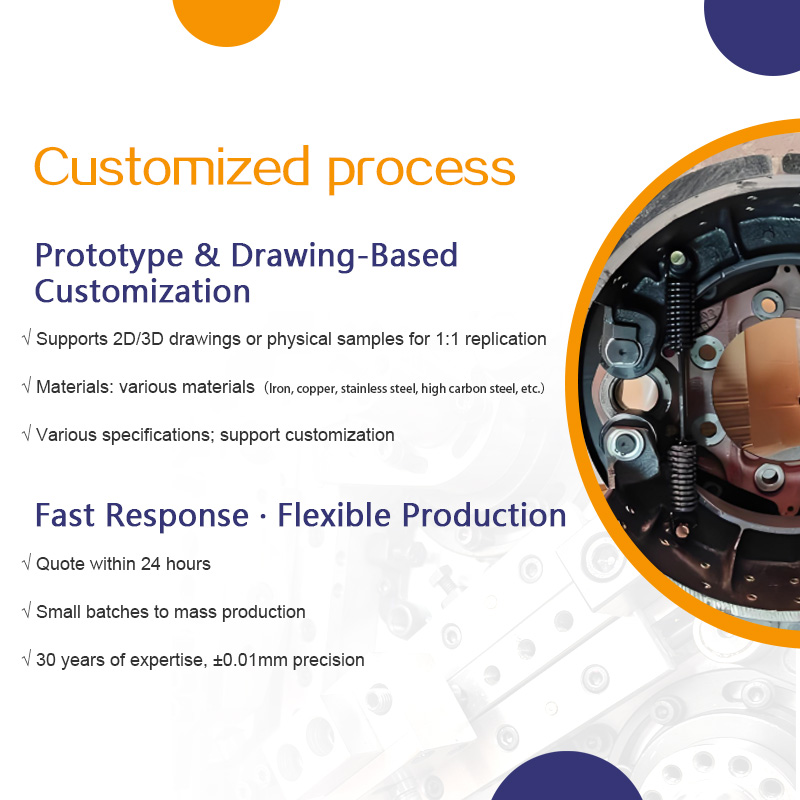 Support customized car electric vehicle springs and rear brake shoe tension springs