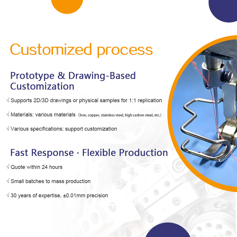 Flat car presser foot handguard spring sewing machine processing accessories Double needle car bending special-shaped spring