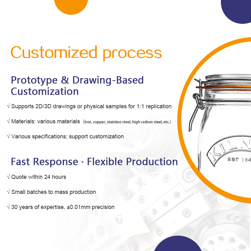 Sealed jar, stainless steel gold buckle, glass storage jar, storage box, tea jar, stainless steel spring buckle