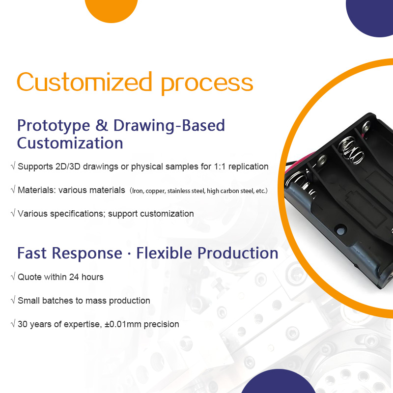 Battery contact spring, electronic remote control spring, irregular spring