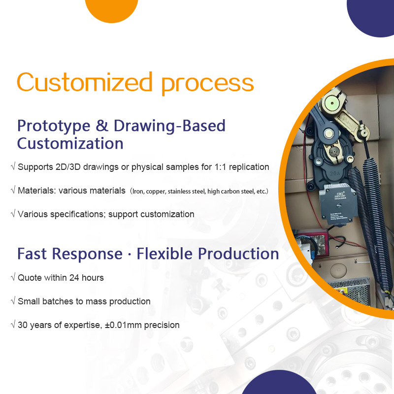 Fixed tension spring with hook spring, derailleur, barrier brake spring, tension spring