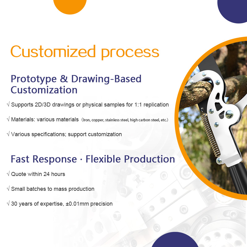 Fruit tree pruning shears, spring gardening shears, spiral anti hook springs, pruning shears, universal accessories